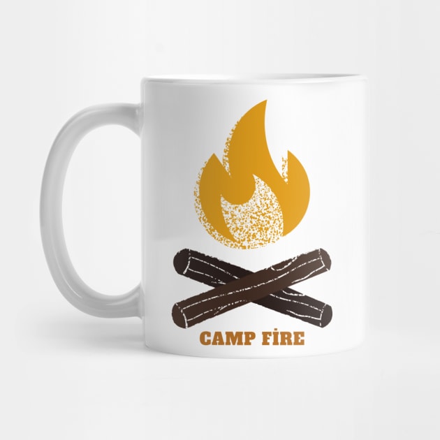 Camp Fire Design Tshirt by Imagination